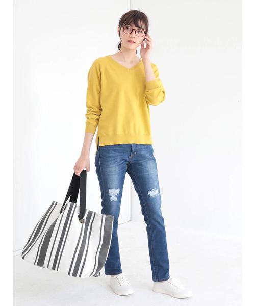 AMERICAN HOLIC(アメリカンホリック)の「スキニーフィットデニムリメイク(デニムパンツ・レディース・ブルー系その他・LL/S/M/L/XS)」の16枚目の写真