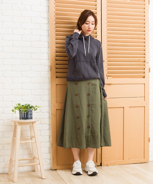 EVLOVE(イヴロヴ)の「トレンチスカート(スカート・レディース・ブラック/ネイビー/カーキ・17号/15号)」の12枚目の写真