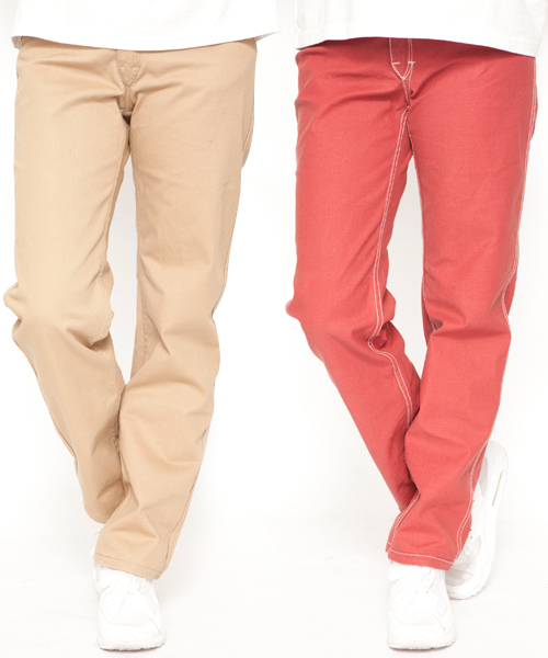 X-girl（エックスガール）の「REVERSIBLE CHINO PANTS（チノパンツ・レディース・ベージュ/グリーン/ネイビー・2/0/1）」の2枚目の写真