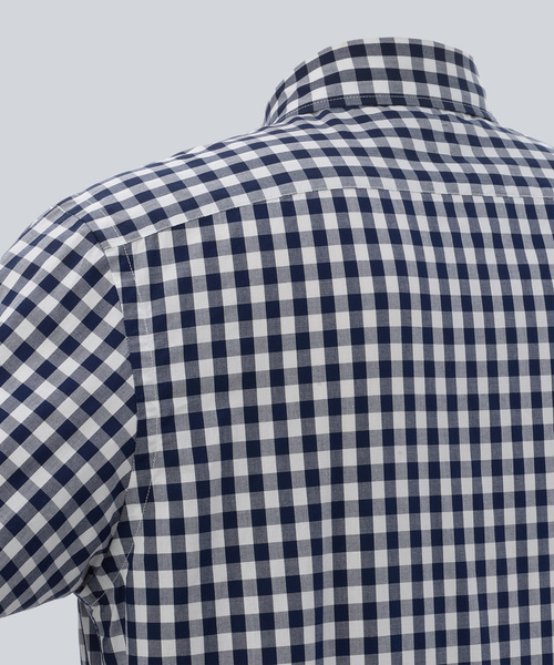 ZOZO（ゾゾ）の「ギンガムチェックシャツ（パターンオーダー） /ネイビー[MEN]（シャツ/ブラウス・メンズ・ネイビー・マルチサイズ）」の6枚目の写真