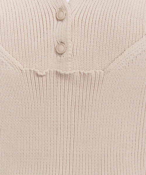 TAN(タン)の「<TAN>レイヤードニットキャミソール(ニット/セーター・レディース・ベージュ/ブラック・FREE)」の10枚目の写真