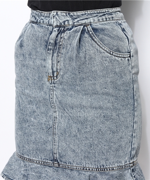 WEGO（ウィゴー）の「WEGO/デニムマーメイドスカート（デニムスカート・レディース・ダークインディゴブルー/ライトインディゴブルー・FREE）」の7枚目の写真