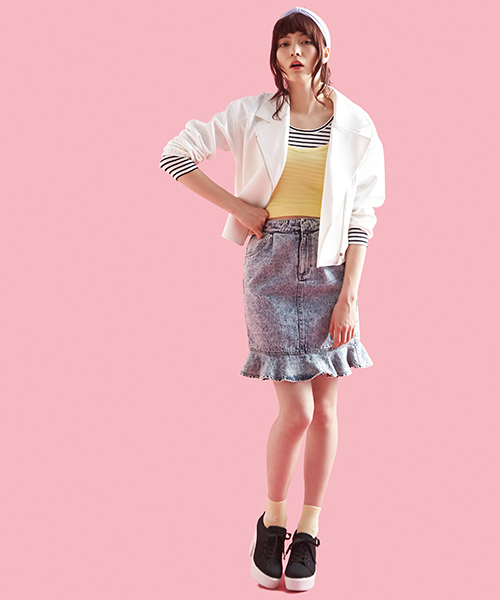 WEGO（ウィゴー）の「WEGO/デニムマーメイドスカート（デニムスカート・レディース・ダークインディゴブルー/ライトインディゴブルー・FREE）」の15枚目の写真