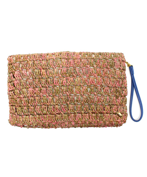 And A（アンドエー）の「ラフィアクラッチ (LE VERNIS)（クラッチバッグ・レディース・ピンク/オレンジ・FREE）」の13枚目の写真