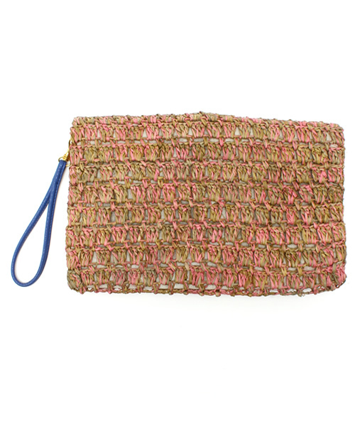 And A（アンドエー）の「ラフィアクラッチ (LE VERNIS)（クラッチバッグ・レディース・ピンク/オレンジ・FREE）」の14枚目の写真