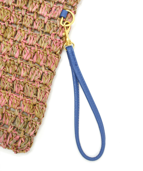 And A（アンドエー）の「ラフィアクラッチ (LE VERNIS)（クラッチバッグ・レディース・ピンク/オレンジ・FREE）」の16枚目の写真