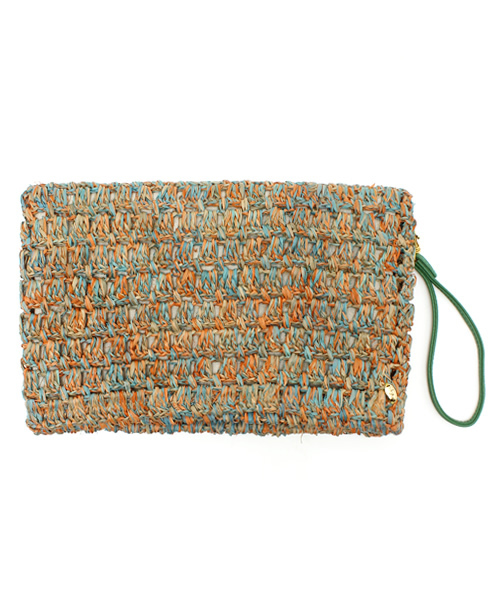 And A（アンドエー）の「ラフィアクラッチ (LE VERNIS)（クラッチバッグ・レディース・ピンク/オレンジ・FREE）」の11枚目の写真