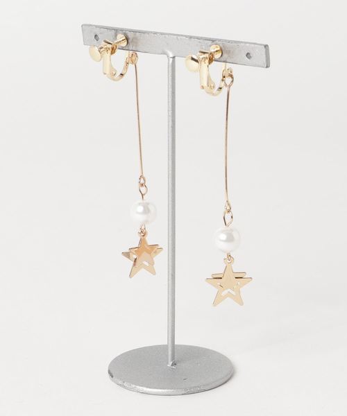 スター パールドロップイヤリング イヤリング 両耳用 Fun アクセサリー Fun F D Daily ファンアンドデイリー のファッション 激安ブランド大割引