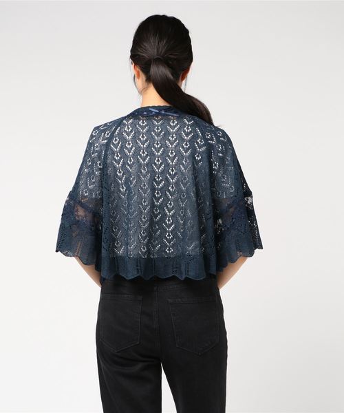 axes femme（アクシーズファム）の「透かし編みケープ（カーディガン