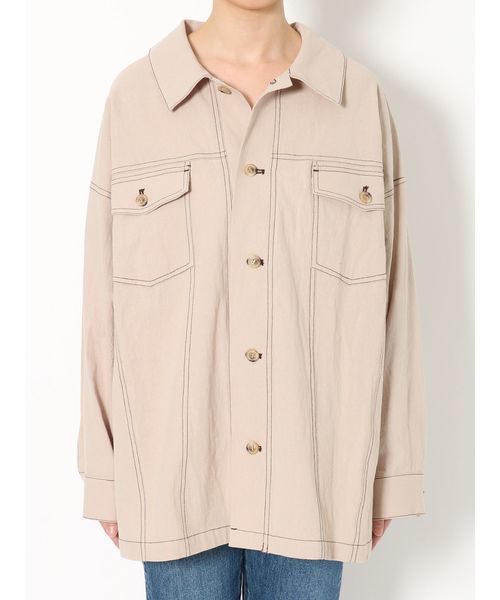 Ungrid（アングリッド）の「ステッチデザインブルゾン（ブルゾン・レディース・アイボリー/ブラウン・FREE）」の11枚目の写真