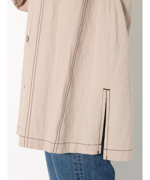 Ungrid（アングリッド）の「ステッチデザインブルゾン（ブルゾン・レディース・アイボリー/ブラウン・FREE）」の5枚目の写真