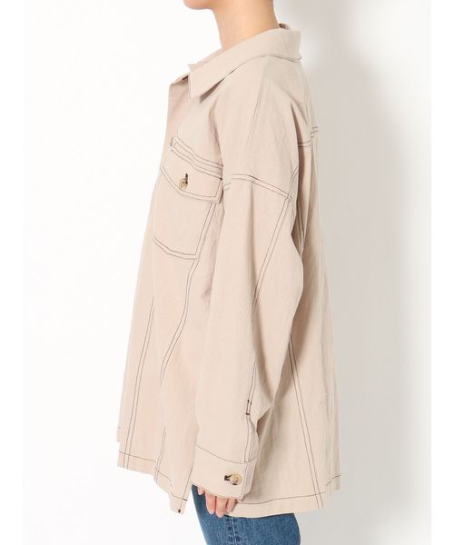 Ungrid（アングリッド）の「ステッチデザインブルゾン（ブルゾン・レディース・アイボリー/ブラウン・FREE）」の16枚目の写真