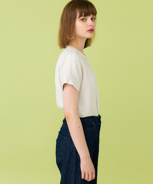 UNITED TOKYO（ユナイテッドトウキョウ）の「麻調スキッパーブラウス（シャツ/ブラウス・レディース・ブラック/アイボリー/ブラウン/ピンク/ブルー・1）」の16枚目の写真