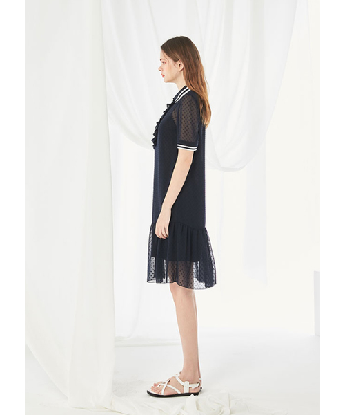 DEBB（デップ）の「[DEBB] シフォンポロシャツワンピース（ワンピース）」 - WEAR