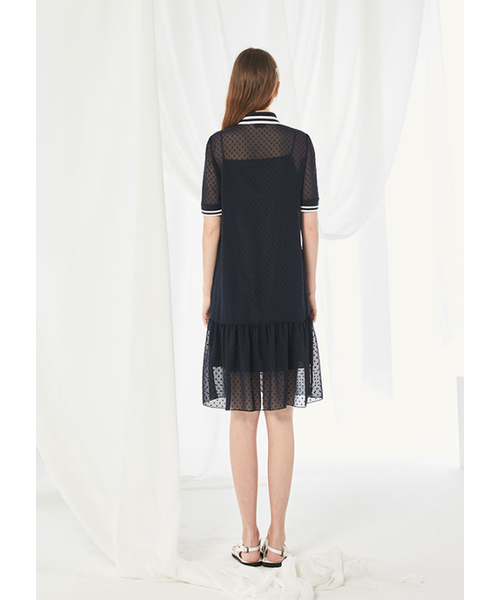 DEBB（デップ）の「[DEBB] シフォンポロシャツワンピース（ワンピース）」 - WEAR