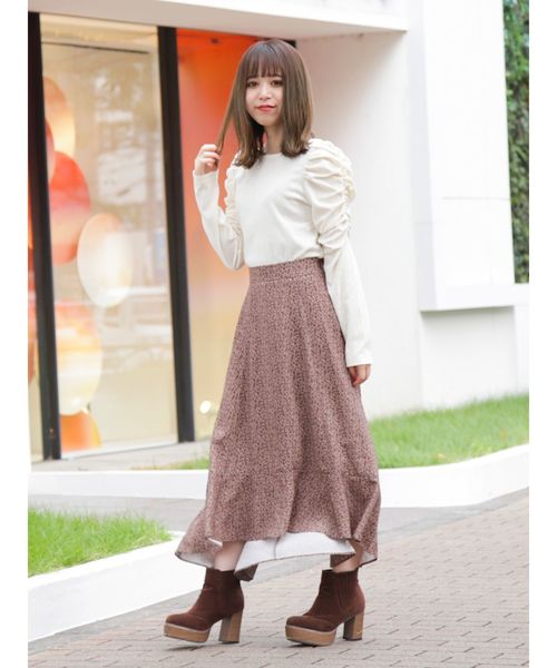 dazzlin（ダズリン）の「フィッシュテールプリントフレアスカート