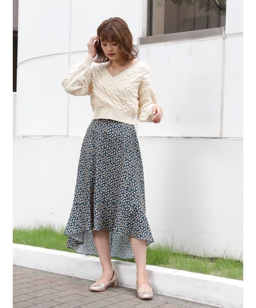 dazzlin（ダズリン）の「フィッシュテールプリントフレアスカート