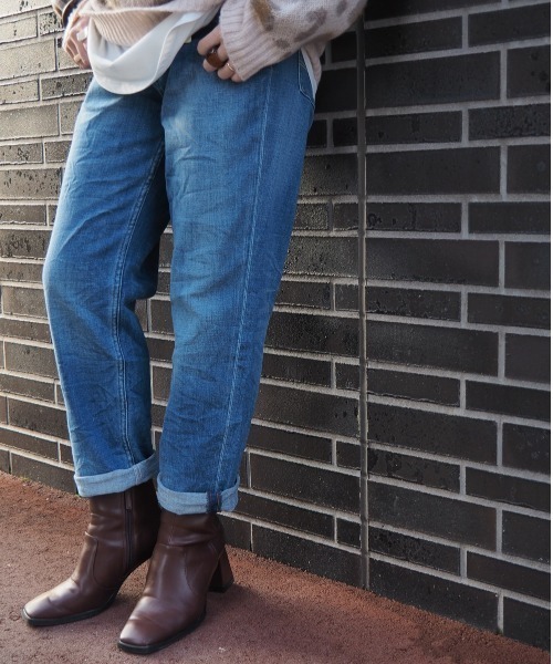 cepo（セポ）の「ダーツデニムクロップド（デニムパンツ・レディース・ブラック/インディゴブルー/ワンウォッシュ/ブルー系その他2/カーキ/モカ/ネイビー/ダークインディゴブルー/グレー系その他/ブルー系その他3・S/M/L）」の7枚目の写真