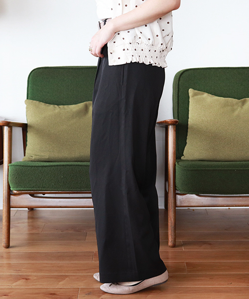 PairPair（ペアペア）の「ベルト付きハイウエストワイドパンツ（その他パンツ・レディース・ブラック/ダークブラウン/ベージュ・FREE）」の11枚目の写真