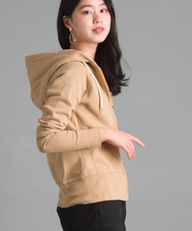 裏起毛ダブルジップパーカー