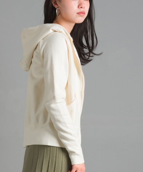 OMNES（オムネス）の「裏起毛ダブルジップパーカー（パーカー・レディース・チャコールグレー/ベージュ/グレー/ホワイト系その他・SMALL/MEDIUM）」の10枚目の写真