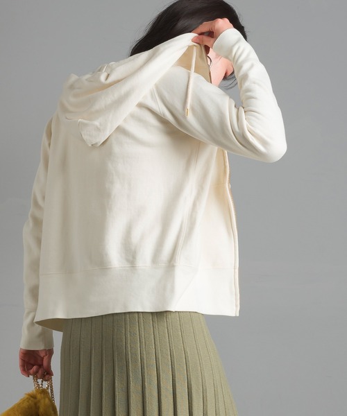 OMNES（オムネス）の「裏起毛ダブルジップパーカー（パーカー・レディース・チャコールグレー/ベージュ/グレー/ホワイト系その他・SMALL/MEDIUM）」の11枚目の写真