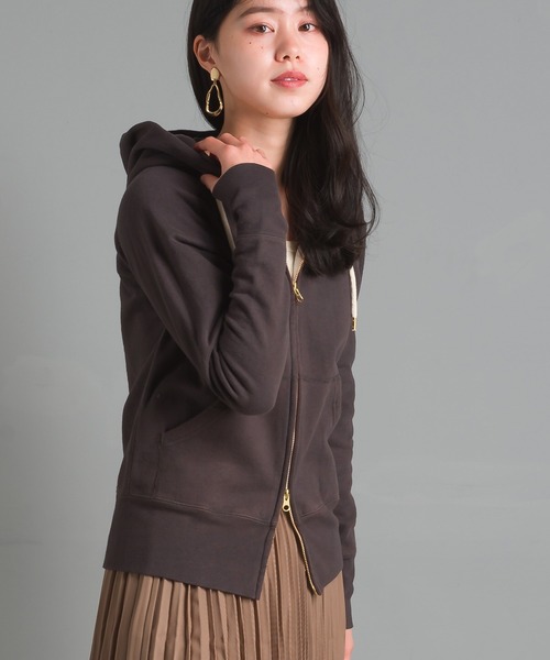 OMNES（オムネス）の「裏起毛ダブルジップパーカー（パーカー・レディース・チャコールグレー/ベージュ/グレー/ホワイト系その他・SMALL/MEDIUM）」の13枚目の写真