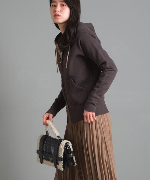 OMNES（オムネス）の「裏起毛ダブルジップパーカー（パーカー・レディース・チャコールグレー/ベージュ/グレー/ホワイト系その他・SMALL/MEDIUM）」の15枚目の写真