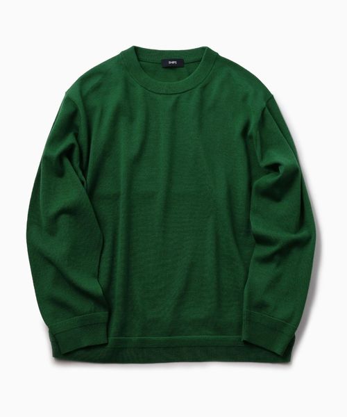 SHIPS(シップス)の「SC: WOOLMARK マシンウォッシュ対応 クルーネック ニット(ニット/セーター・メンズ・ライトグレー/ネイビー/オレンジ/ブルー/グリーン・SMALL/MEDIUM/LARGE/X-LARGE)」の9枚目の写真