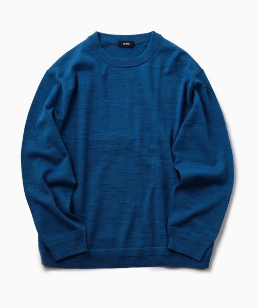 SHIPS(シップス)の「SC: WOOLMARK マシンウォッシュ対応 クルーネック ニット(ニット/セーター・メンズ・ライトグレー/ネイビー/オレンジ/ブルー/グリーン・SMALL/MEDIUM/LARGE/X-LARGE)」の17枚目の写真