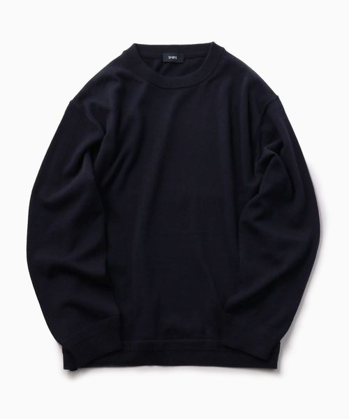 SHIPS(シップス)の「SC: WOOLMARK マシンウォッシュ対応 クルーネック ニット(ニット/セーター・メンズ・ライトグレー/ネイビー/オレンジ/ブルー/グリーン・SMALL/MEDIUM/LARGE/X-LARGE)」の15枚目の写真