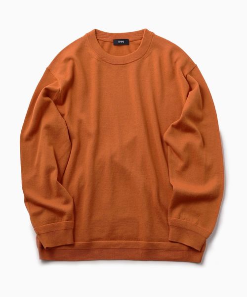 SHIPS(シップス)の「SC: WOOLMARK マシンウォッシュ対応 クルーネック ニット(ニット/セーター・メンズ・ライトグレー/ネイビー/オレンジ/ブルー/グリーン・SMALL/MEDIUM/LARGE/X-LARGE)」の13枚目の写真