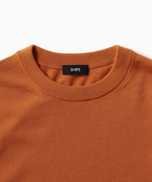 SHIPS(シップス)の「SC: WOOLMARK マシンウォッシュ対応 クルーネック ニット(ニット/セーター・メンズ・ライトグレー/ネイビー/オレンジ/ブルー/グリーン・SMALL/MEDIUM/LARGE/X-LARGE)」の21枚目の写真