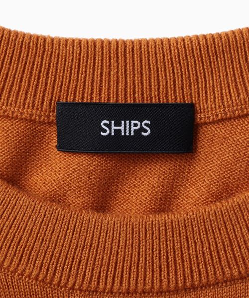 SHIPS(シップス)の「SC: WOOLMARK マシンウォッシュ対応 クルーネック ニット(ニット/セーター・メンズ・ライトグレー/ネイビー/オレンジ/ブルー/グリーン・SMALL/MEDIUM/LARGE/X-LARGE)」の18枚目の写真