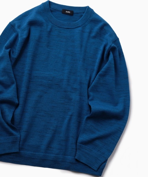 SHIPS(シップス)の「SC: WOOLMARK マシンウォッシュ対応 クルーネック ニット(ニット/セーター・メンズ・ライトグレー/ネイビー/オレンジ/ブルー/グリーン・SMALL/MEDIUM/LARGE/X-LARGE)」の4枚目の写真