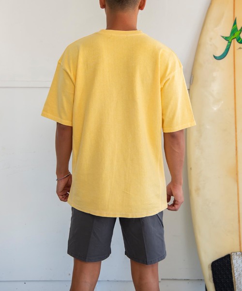 #Re:room（リルーム）の「3DアイコンピグメントウォッシュビッグTシャツ（Tシャツ/カットソー・メンズ・オレンジ/オフホワイト/ブラック/ライトイエロー/ライトグリーン・SMALL/MEDIUM）」の19枚目の写真