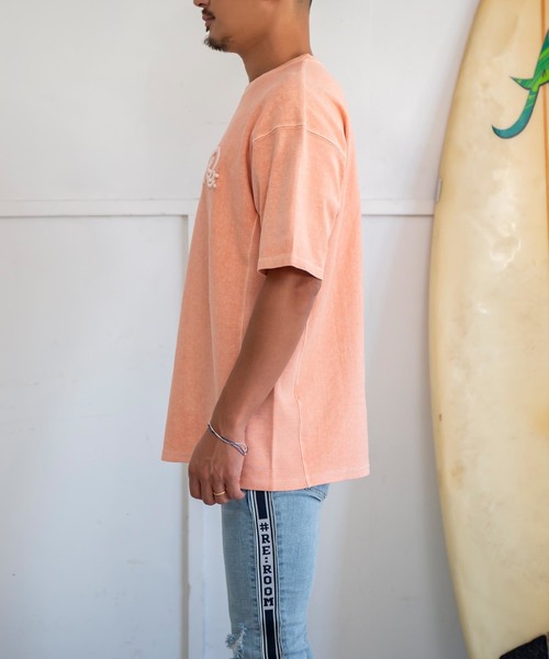 #Re:room（リルーム）の「3DアイコンピグメントウォッシュビッグTシャツ（Tシャツ/カットソー・メンズ・オレンジ/オフホワイト/ブラック/ライトイエロー/ライトグリーン・SMALL/MEDIUM）」の15枚目の写真
