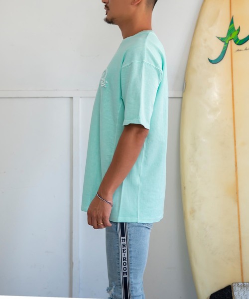 #Re:room（リルーム）の「3DアイコンピグメントウォッシュビッグTシャツ（Tシャツ/カットソー・メンズ・オレンジ/オフホワイト/ブラック/ライトイエロー/ライトグリーン・SMALL/MEDIUM）」の12枚目の写真