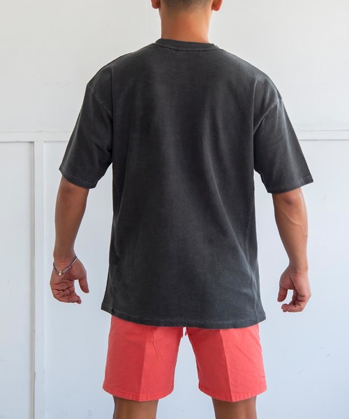 #Re:room（リルーム）の「3DアイコンピグメントウォッシュビッグTシャツ（Tシャツ/カットソー・メンズ・オレンジ/オフホワイト/ブラック/ライトイエロー/ライトグリーン・SMALL/MEDIUM）」の13枚目の写真