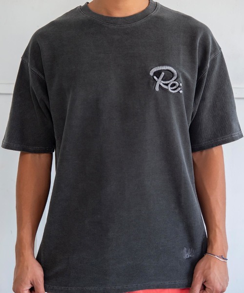 #Re:room（リルーム）の「3DアイコンピグメントウォッシュビッグTシャツ（Tシャツ/カットソー・メンズ・オレンジ/オフホワイト/ブラック/ライトイエロー/ライトグリーン・SMALL/MEDIUM）」の17枚目の写真