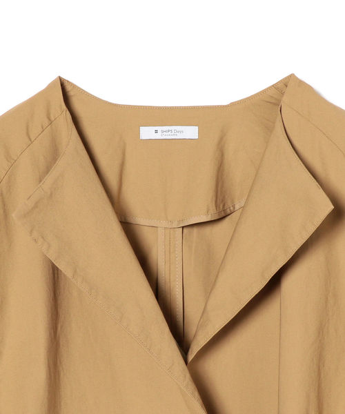 SHIPS Days(シップスデイズ)の「SHIPS Days STANDARD:ローブコート(その他アウター・レディース・ベージュ/ネイビー・ONE SIZE)」の8枚目の写真