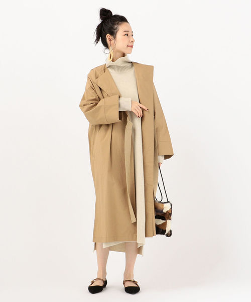 SHIPS Days(シップスデイズ)の「SHIPS Days STANDARD:ローブコート(その他アウター・レディース・ベージュ/ネイビー・ONE SIZE)」の20枚目の写真