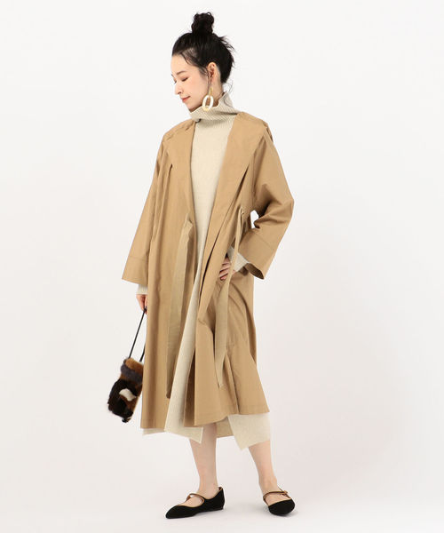 SHIPS Days(シップスデイズ)の「SHIPS Days STANDARD:ローブコート(その他アウター・レディース・ベージュ/ネイビー・ONE SIZE)」の19枚目の写真