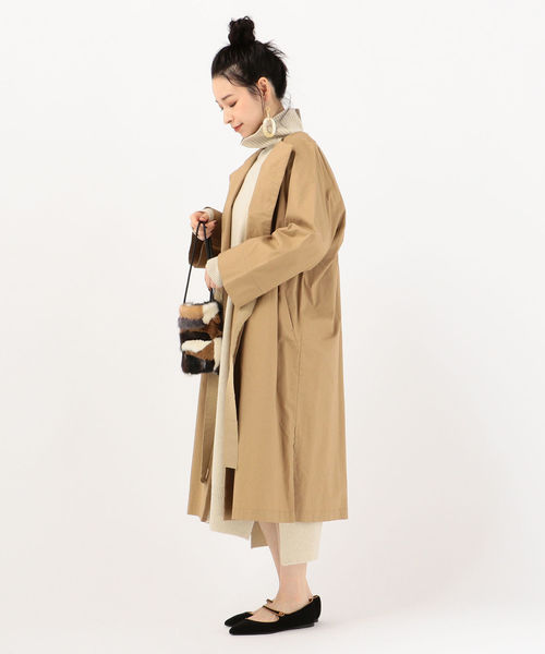 SHIPS Days(シップスデイズ)の「SHIPS Days STANDARD:ローブコート(その他アウター・レディース・ベージュ/ネイビー・ONE SIZE)」の17枚目の写真