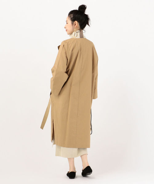 SHIPS Days(シップスデイズ)の「SHIPS Days STANDARD:ローブコート(その他アウター・レディース・ベージュ/ネイビー・ONE SIZE)」の15枚目の写真