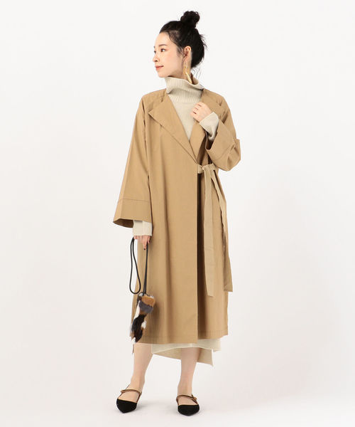 SHIPS Days(シップスデイズ)の「SHIPS Days STANDARD:ローブコート(その他アウター・レディース・ベージュ/ネイビー・ONE SIZE)」の22枚目の写真