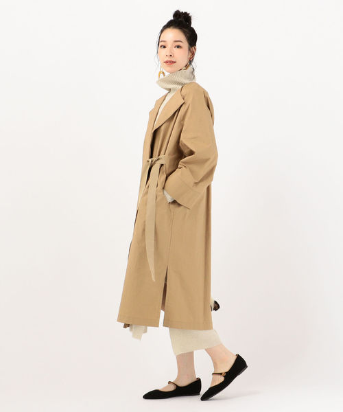 SHIPS Days(シップスデイズ)の「SHIPS Days STANDARD:ローブコート(その他アウター・レディース・ベージュ/ネイビー・ONE SIZE)」の21枚目の写真