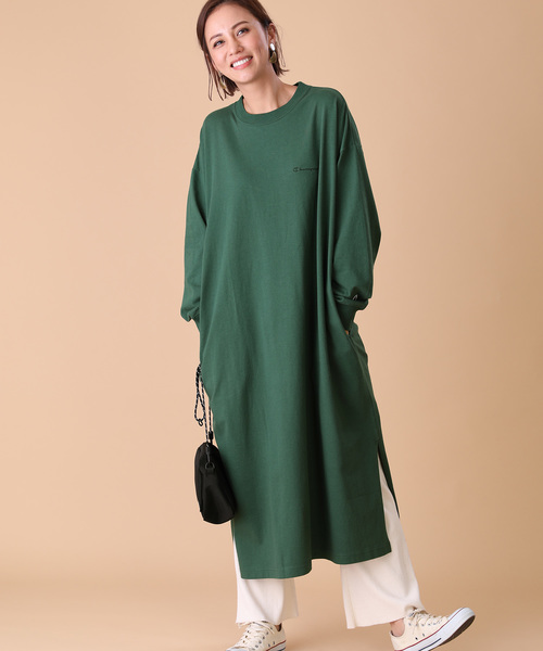 セール ブランド古着 長袖ワンピース ワンピース Champion チャンピオン のファッション通販 Zozoused