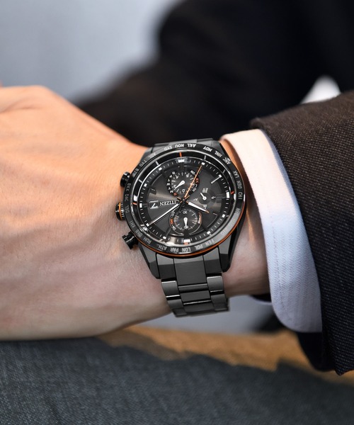 ATTESA(アテッサ)の「ATTESA アテッサ エコ・ドライブ電波時計 ダイレクトフライト ACT Line 広告掲載モデル(アナログ腕時計・メンズ・ブラック・FREE)」の19枚目の写真