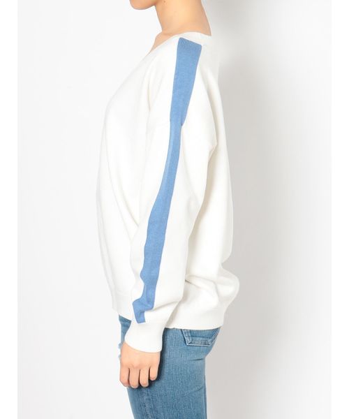 GYDA（ジェイダ）の「VネックラインニットTOPS（ニット/セーター・レディース・ブラック/ベージュ/オフホワイト・FREE）」の7枚目の写真